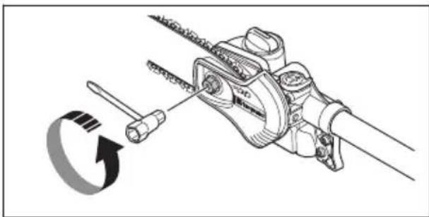 HUSQVARNA Madsaw 525DEPS - To tension the chain - 6
