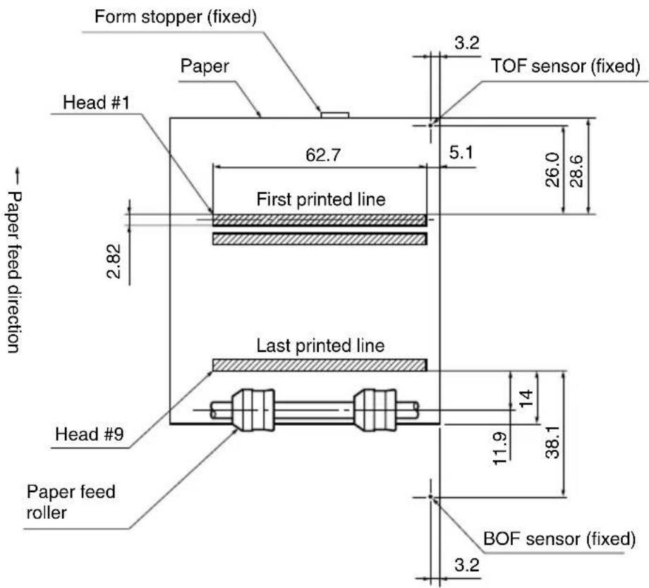 Star Micronics SP298 - Print Area - 1