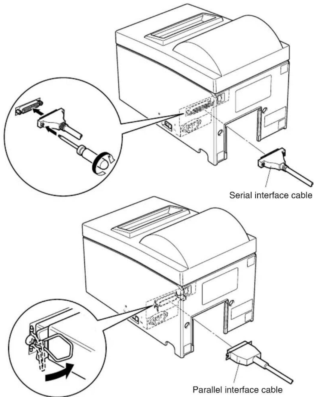 Star Micronics SP500 - 4-1. Connecting the Interface Cable - 1