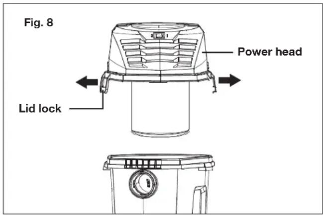 Sun Joe SWD2500 - Releasing and Assembling the Power Head - 1