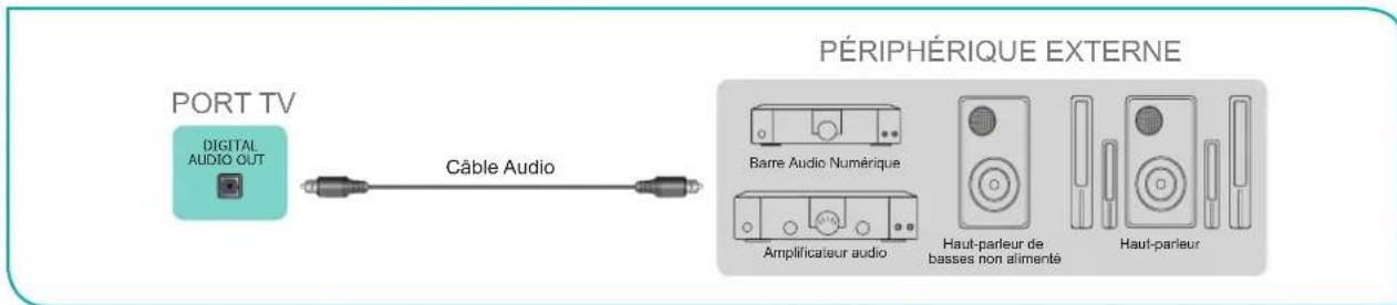 HISENSE 43A4H - Connector des enceintes externes ou d'autres récepteurs audio - 1