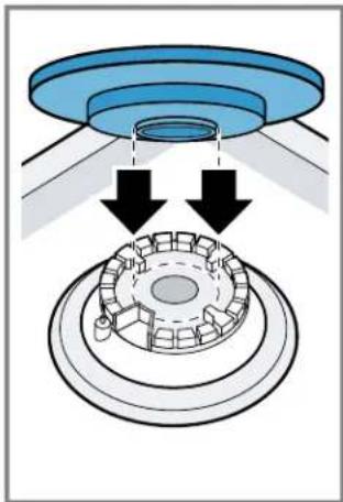 BOSCH NGM5058UC - Installing the OptiSim® burner cap - 2