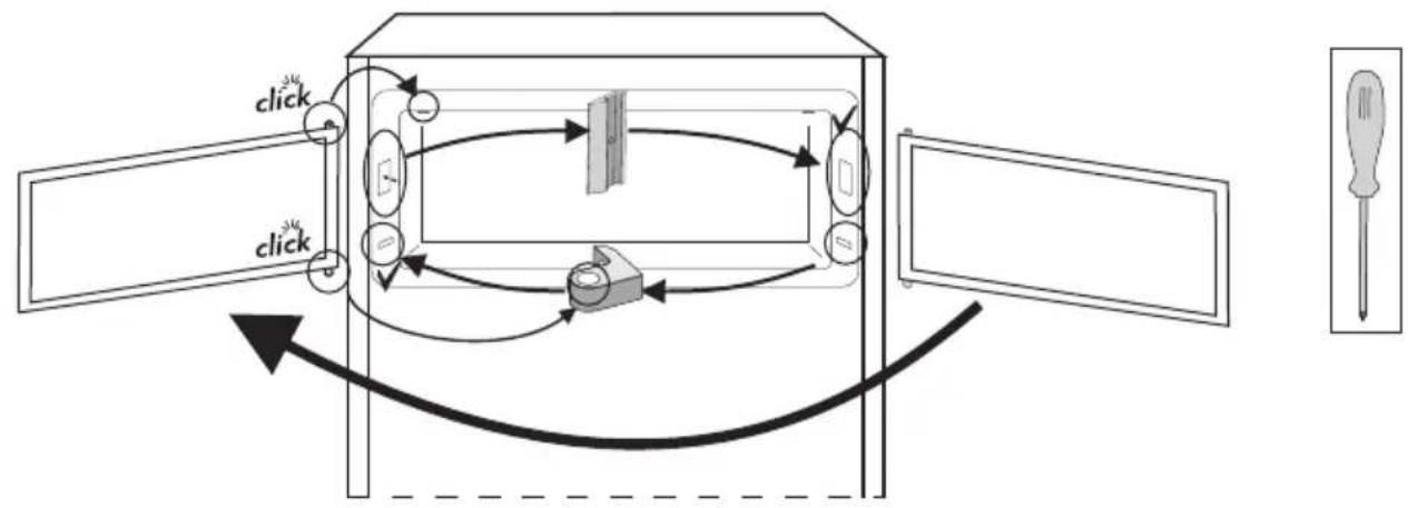 ETNA KVV755WIT - Changing the side on which the door opens - 2