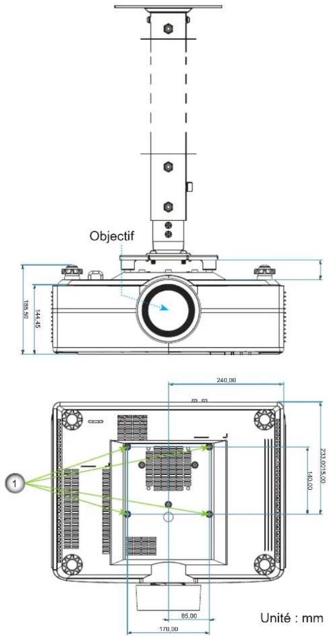 OPTOMA ZU920TST - Installation au plafond - 1