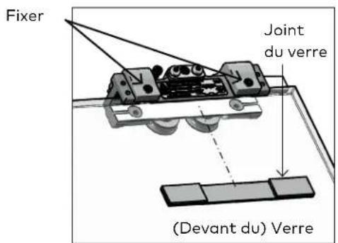 KABA PURE Sonos - 2.23A Installer les supports à roulettes : sur le verre monolithique SEULEMENT - 2