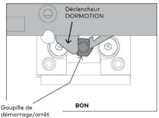 KABA PURE Sonos - Ajuster la hauteur de la goupille de démarrage/arrêt (si nécessaire) (pour les applications avec DORMOTION uniquement) - 1