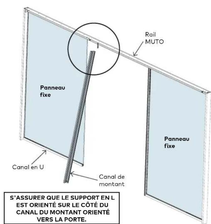 KABA PURE Sonos - Fixer l'extrusion vertical du canal de montant - 1
