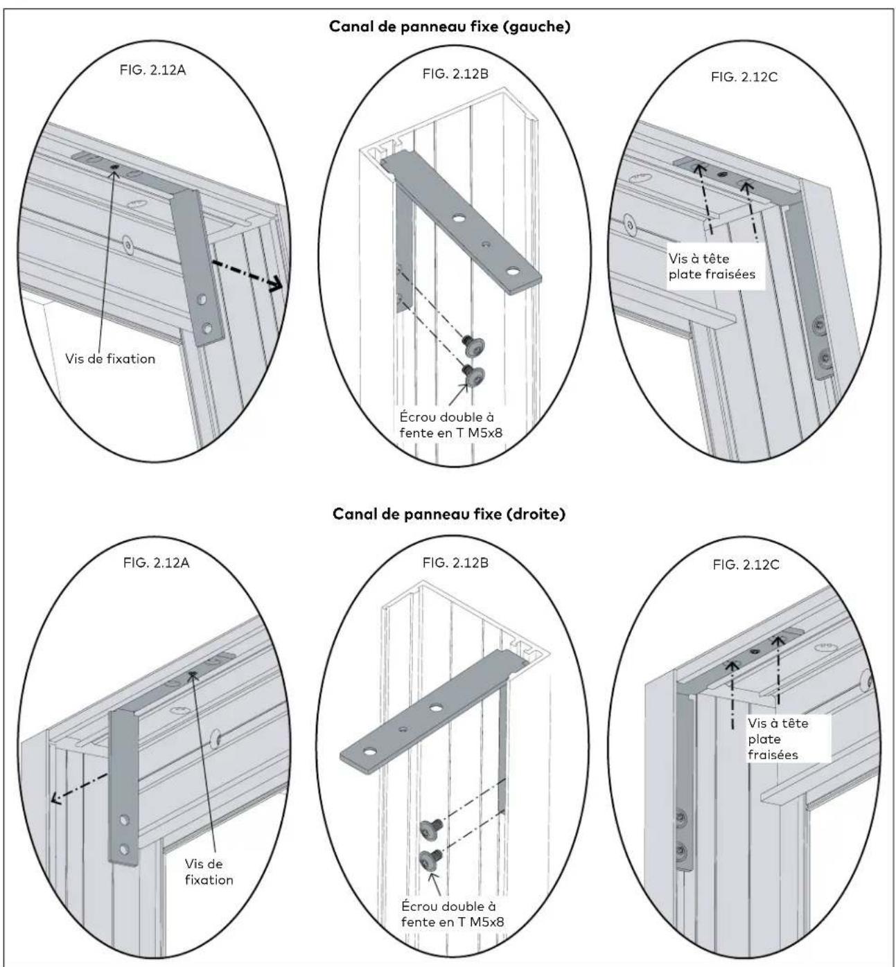 KABA PURE Sonos - Fixer les extrusions verticales aux supports en L - 1
