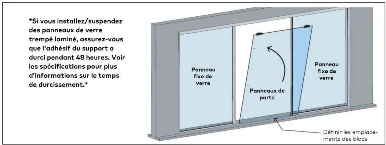 KABA PURE Sonos - Installer le verre/les roulettes sur le rail - 1
