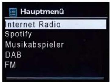 Soundmaster ICD2020 - HAUPTMENÜ - 1