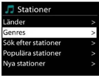 Soundmaster ICD2020 - - Lista över stationer - 1