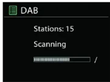 Soundmaster ICD2020 - - Scanning for stations - 1