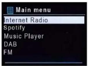 Soundmaster ICD2020 - MAIN MENU - 1