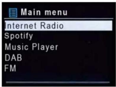 Soundmaster ICD2020 - HOOFDMENU - 1