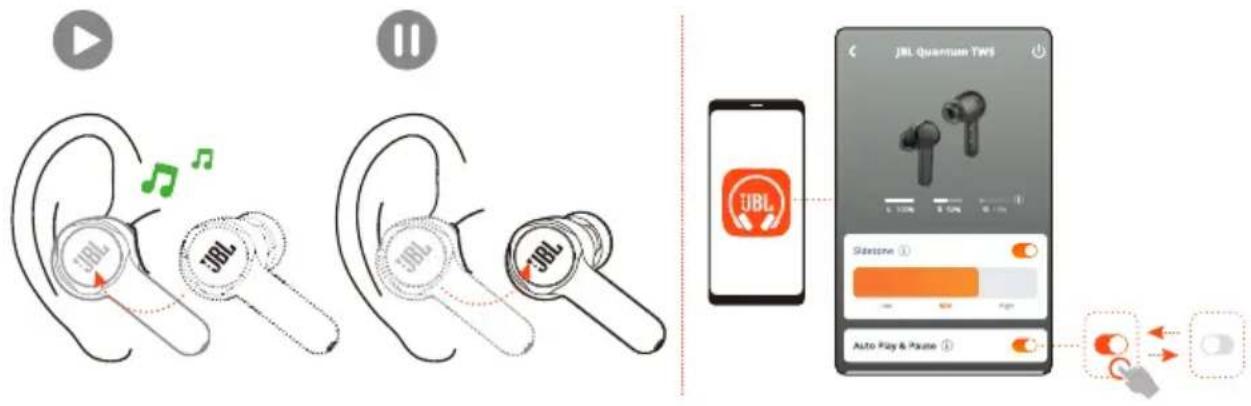JBL Quantum TWS - LECTURE/PAUSE AUTO - 1