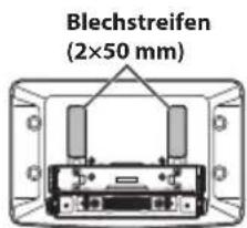 ALPINE iLX-F905DU8 - Bringen Sie die Blechstreifen je nach der Einbauhöhe des Displays an. - 1