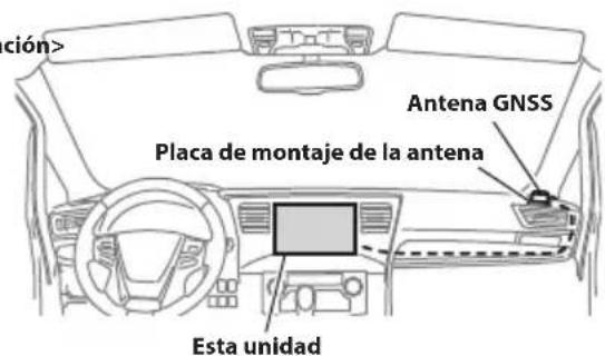 ALPINE iLX-F905DU8 - Montaje de la antenna GNSS bajo del vehiculo - 1