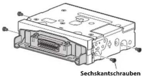 ALPINE iLX-F905DU8 - Entfernen Sie die vier Sechskantschrauben an beiden Seiten des Geräts. - 1
