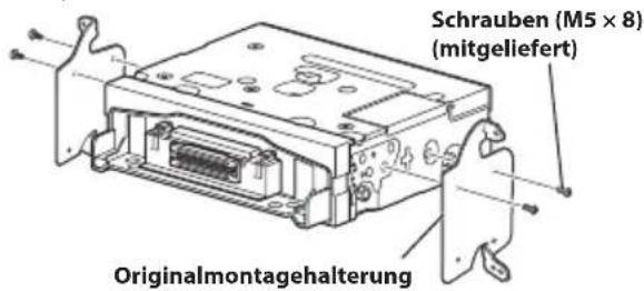 ALPINE iLX-F905DU8 - Montieren Sie die Originalmontagehalterung mit den mitgelieferten Schrauben am Hauptgerät. - 1