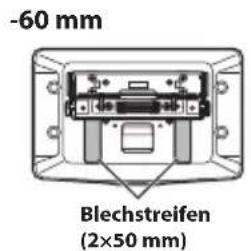 ALPINE iLX-F905DU8 - Bringen Sie die Blechstreifen je nach der Einbauhöhe des Displays an. - 5