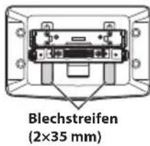ALPINE iLX-F905DU8 - Bringen Sie die Blechstreifen je nach der Einbauhöhe des Displays an. - 4