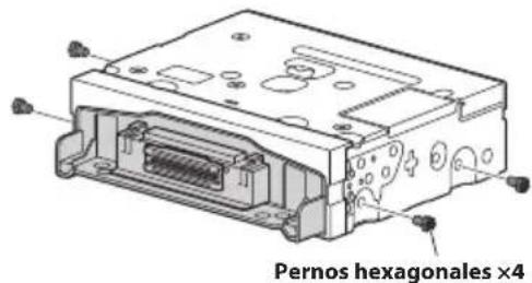 ALPINE iLX-F905DU8 - Retire los quatre pernos hexagonales deodoslosde la unidad. - 1