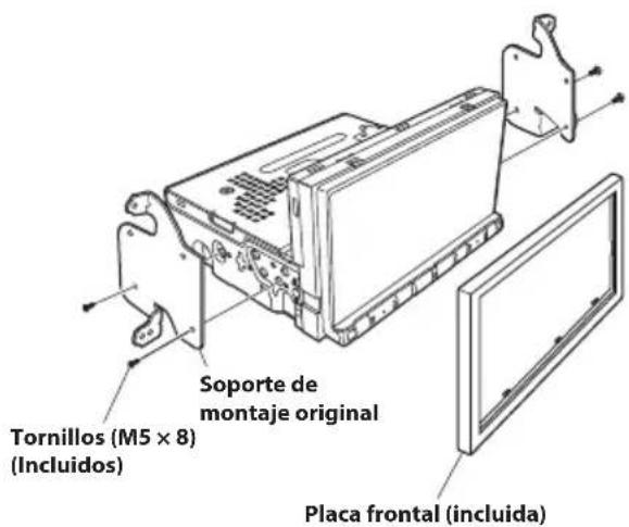 ALPINE iLX-F905DU8 - Monte el soporte de montaje original en la unidad usingo los tornillos suministrados. - 1