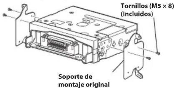 ALPINE iLX-F905DU8 - Monte el soporte de montaje original en la unidad principal usingo los tornillos suministrados. - 1