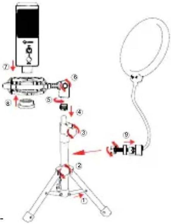 Lorgar LRG-CMT721 - HINWEISE ZUR STATIVMONTAGE - 1