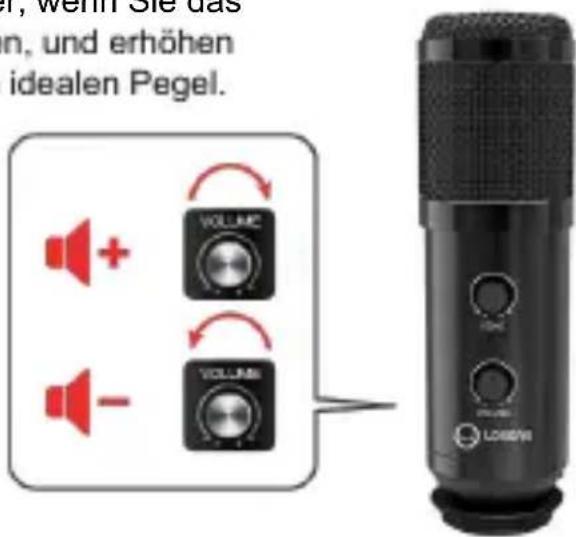, wenn Sie das n, und erhöhen idealen Pegel. VOLUME VOLUME LOBEN