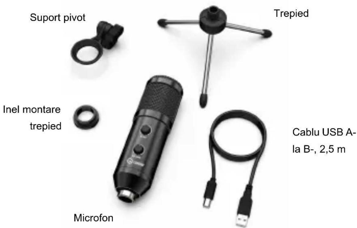 Support pivot Trepied Inel montare trepied Microfon Cablu USB A- la B-, 2,5 m