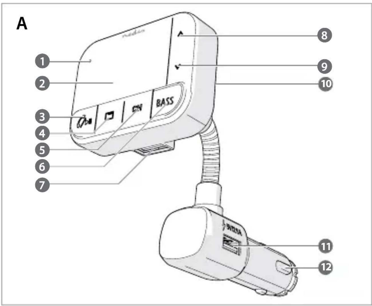 NEDIS CATR102BK - for playing music through your car radio - 2