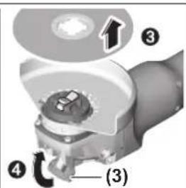 BOSCH GWX 14-125 S Professional - Removing the abrasive tool - 2