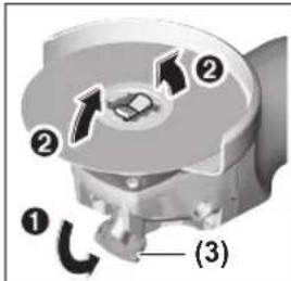 BOSCH GWX 14-125 S Professional - Desmontar el útil de amolar - 1