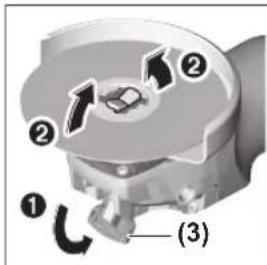 BOSCH GWX 14-125 S Professional - Removing the abrasive tool - 1