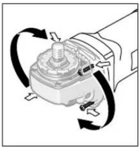 BOSCH GWS 8-100 Z Professional - Girar o cabeçote de engrenagens - 1