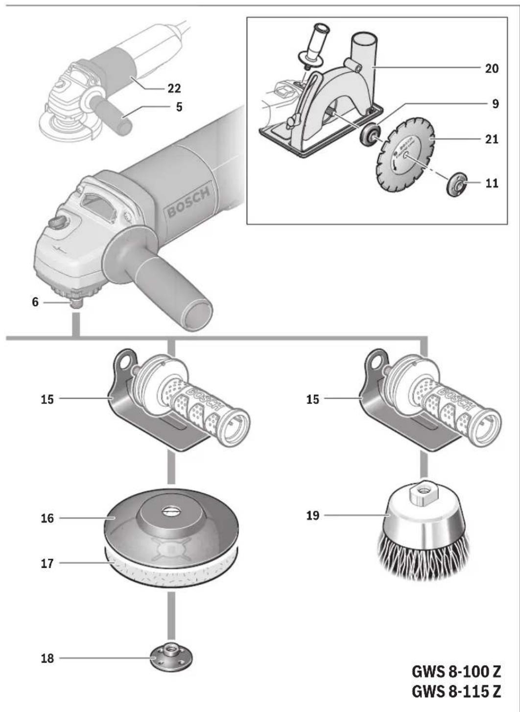 BOSCH GWS 8-100 Z Professional - 2 - 16