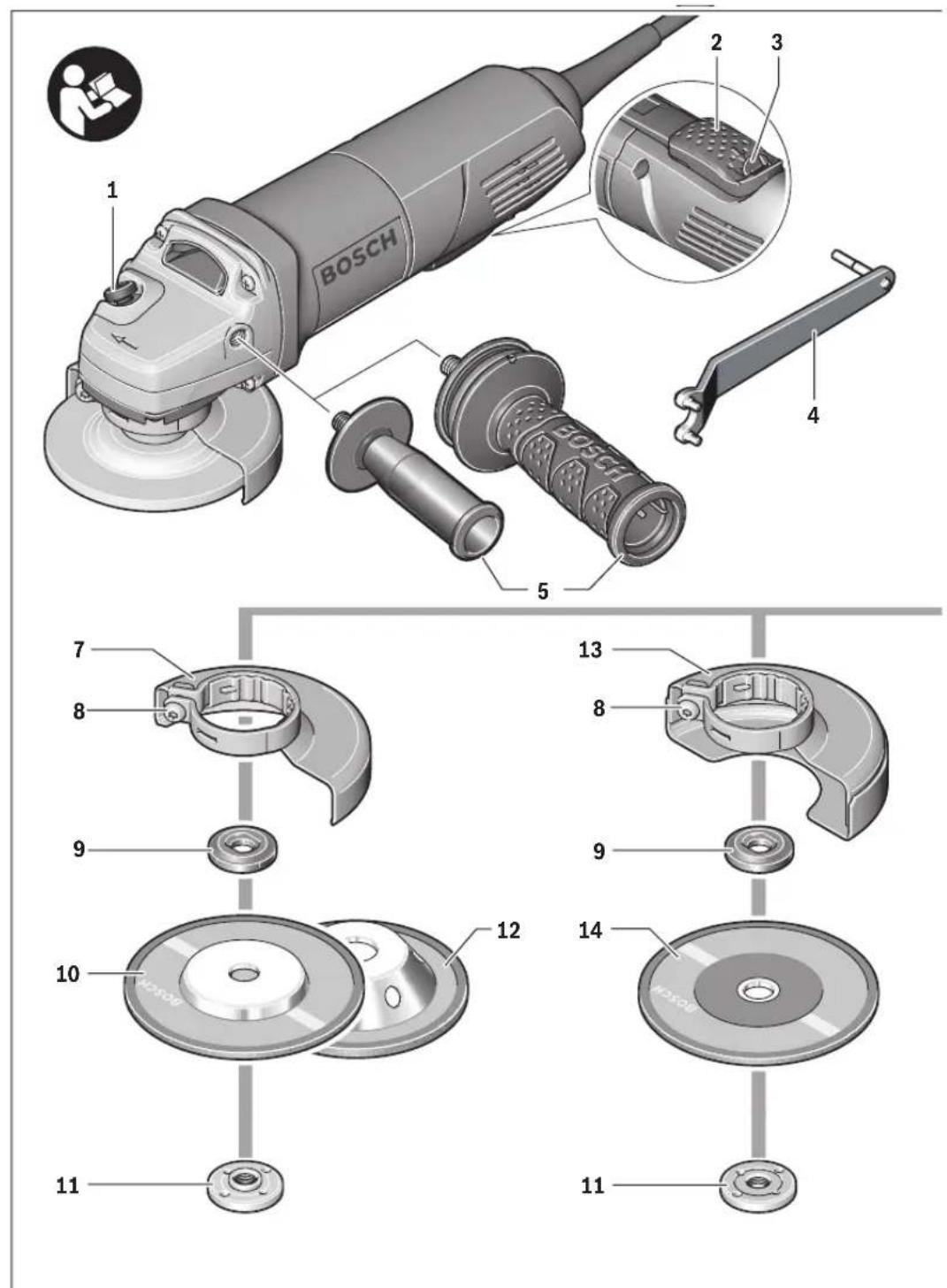 BOSCH GWS 8-100 Z Professional - 2 - 4