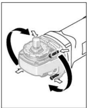 BOSCH GWS 8-100 Z Professional - Rotating the Machine Head - 1