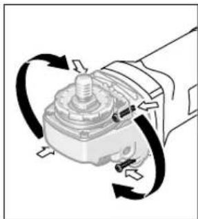 BOSCH GWS 8-100 Z Professional - 기어 헤드 돌리기 - 1