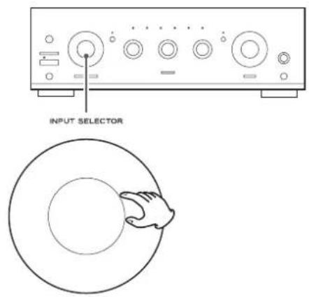 TEAC A-R630MK2 - Seleccione una fuente girando el mando INPUT SELECTOR (o pulsando uno de los botones del mando a distancia). - 1