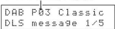DAB P03 Classic DLS message 1/5