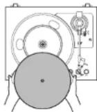 TEAC TN-175 - Coloque la alfombrilla de goma sobre el plato giradiscos. - 1