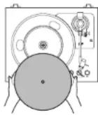 TEAC TN-175 - Posizionare il tappetino in gomma sul piatto del giradischi. - 1