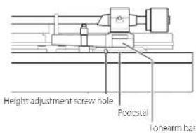 TEAC TN-5BB-M - Adjusting the tonearm height - 1