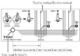 TEAC Step 1 Step 2 Step 3 Step 4 Step 5 Step 6 Step 7 Step 8 Step 9 Step 10 Step 11 Step 12 Step 13 Step 14 Step 15 Step 16 Step 17 Step 18 Step 19 Step 20 Step 21 Step 22 Step 23 Step 24 Step 25 Step 26 Step 27 Step 28 Step 29 Step 30 Step 31 Step 32 Step 33 Step 34 Step 35 Step 36 Step 37 Step 38 Step 39 Step 40 Step 41 Step 42 Step 43 Step 44 Step 45 Step 46 Step 47 Step 48 Step 49 Step 50 Step 51 Step 52 Step 53 Step 54 Step 55 Step 56 Step 57 Step 58 Step 59 Step 60 Step 61 Step 62 Step 63 Step 64 Step 65 Step 66 Step 67 Step 68 Step 69 Step 70 Step 71 Step 72 Step 73 Step 74 Step 75 Step 76 Step 77 Step 78 Step 79 Step 80 Step 81 Step 82 Step 83 Step 84 Step 85 Step 86 Step 87 Step 88 Step 89 Step 90 Step 91 Step 92 Step 93 Step 94 Step 95 Step 96 Step 97 Step 98 Step 99 Step 100 Vérifier que cette distance est bien de 60 mm. Trou pour le broche