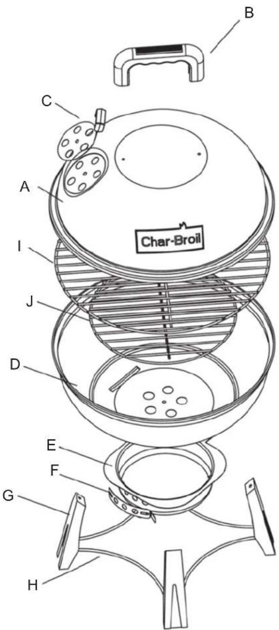 Char-Broil 13301719 - NOMENCLATURE DES PIÈCES / SCHÉM - 1