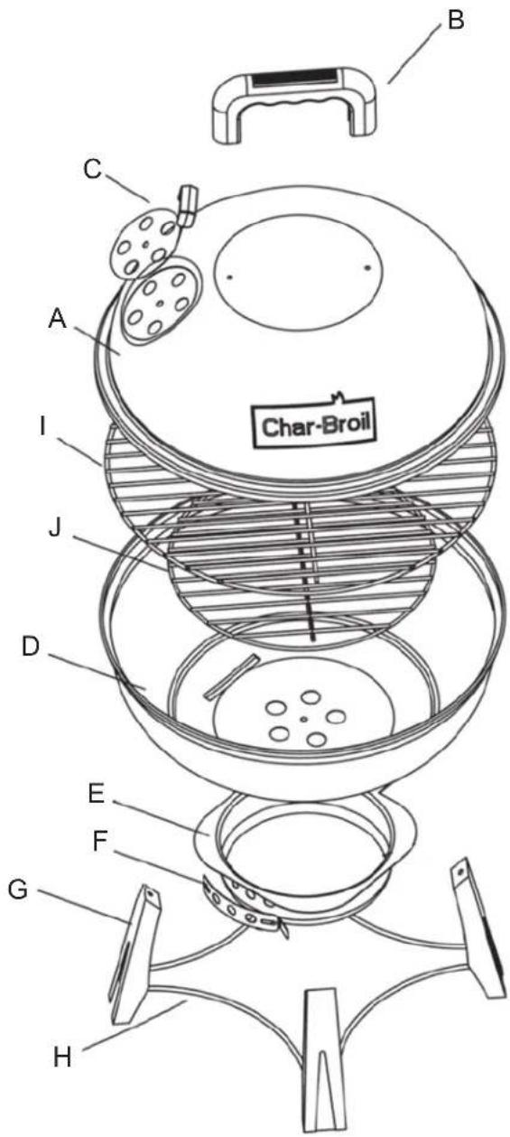 Char-Broil 13301719 - LISTA Y DIAGRAMA DE PARTES - 1