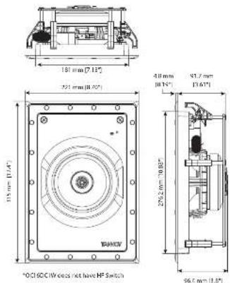 TANNOY PCI 6DC IW - Dimensions Specifications - 2