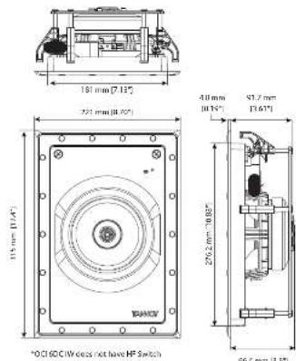 TANNOY QCI 6DC IW - Dimensions Specifications - 2